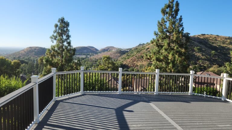 deck in backyard orange county