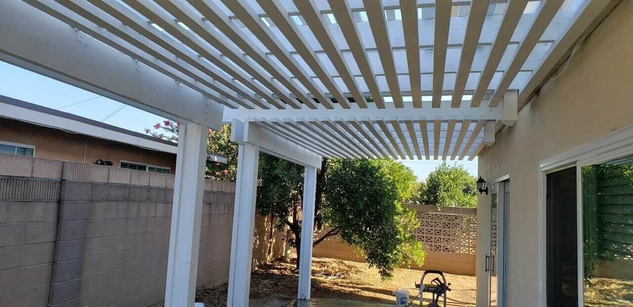 patio cover attached to house