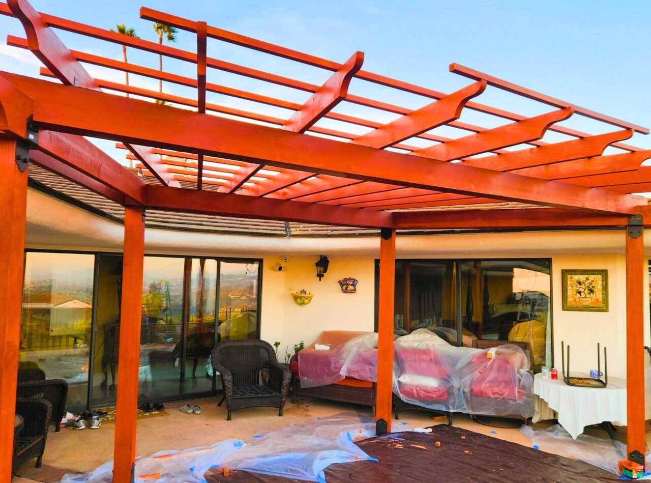 Lattice style patio cover dana point orange county